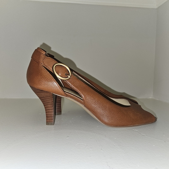 Vinatge Liz Claiborne Flex Short Heels Brown - Picture 2 of 10